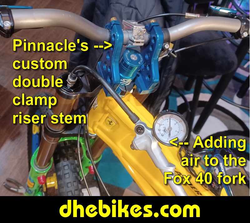 Adding air to the Fox 40 DH fork